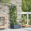 vidaXL Cache-pot de jardin Gris Clair 40 x 40 x 126 cm Acier