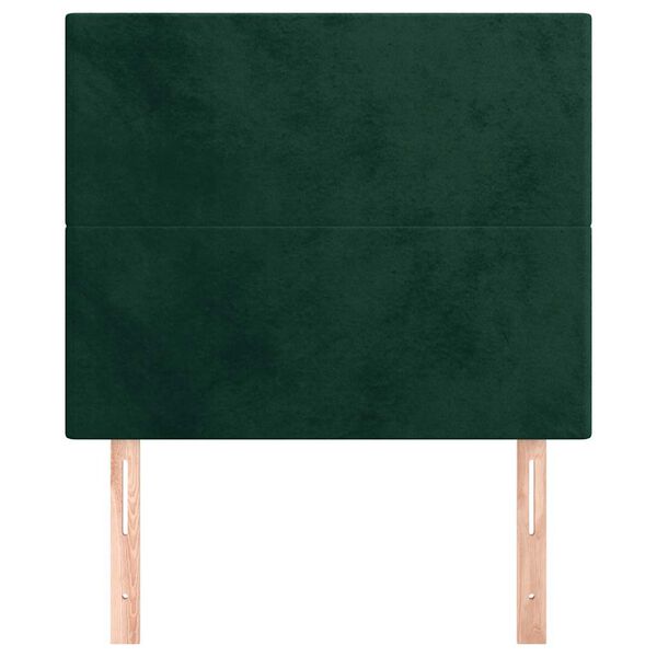 vidaXL T&ecirc;te de lit Vert fonc&eacute; 90x5x118/128 cm Velours