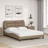 vidaXL Lit avec matelas Hvar cappuccino 120x200 cm similicuir