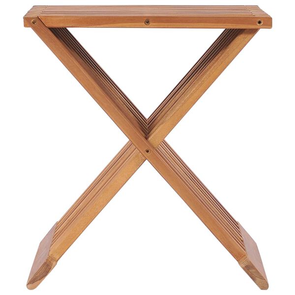 vidaXL Tabouret pliable 40x32x45 cm Bois de teck solide