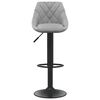 vidaXL Tabouret de bar Gris clair Velours