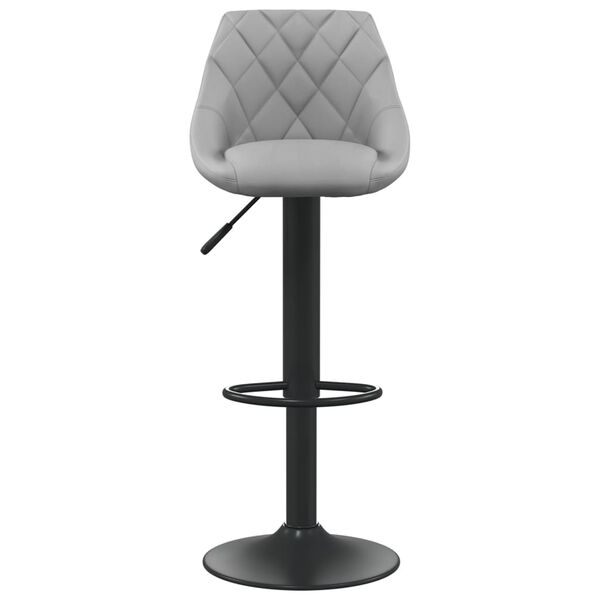 vidaXL Tabouret de bar Gris clair Velours