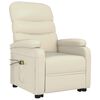 vidaXL Fauteuil de massage Blanc cr&egrave;me Similicuir