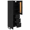 vidaXL Haut Armoire Ch&ecirc;ne noir 69,5 x 34 x 180 cm Bois d'ing&eacute;nierie