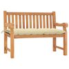 vidaXL Banc de jardin avec coussin 120 cm Bois de teck massif