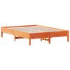 vidaXL Cadre de lit sans matelas cire marron 140x200cm bois pin massif