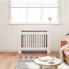 vidaXL Cache-radiateur 112 cm MDF Blanc