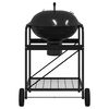 vidaXL Grill ext&eacute;rieur avec roue Noir 91 x 71 x 107 cm M&eacute;tal