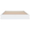 vidaXL Cadre de lit sans matelas blanc 100x200 cm bois d'ing&eacute;nierie