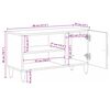 vidaXL Meuble TV Blanc 80 x 31,5 x 46 cm Bois de mangue massif
