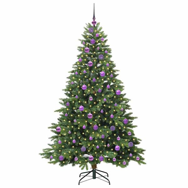 vidaXL Sapin de No&euml;l artificiel avec 300 LED Vert 180 cm PE et PVC