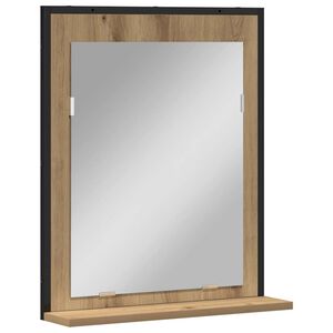 vidaXL Miroir chêne artisanal 50 x 12 x 60 cm Verre et Bois Ingénierie