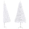 vidaXL Sapin de No&euml;l artificiel d'angle Blanc 240 cm PVC
