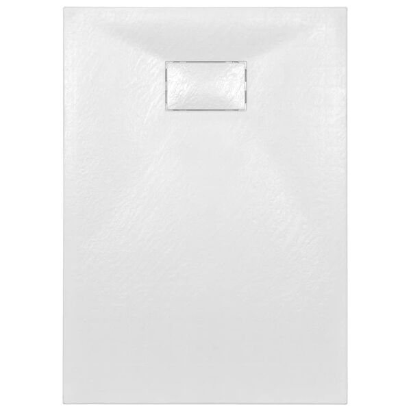 vidaXL Bac de douche SMC Blanc 100 x 70 cm