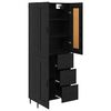 vidaXL Haut Armoire avec tiroir 2 pcs Ch&ecirc;ne noir Bois d'ing&eacute;nierie