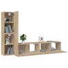 vidaXL Ensemble de meubles TV 4 pcs Chêne sonoma Bois d'ingénierie