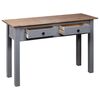vidaXL Table console Gris 110x40x72 cm Pin solide Gamme Panama