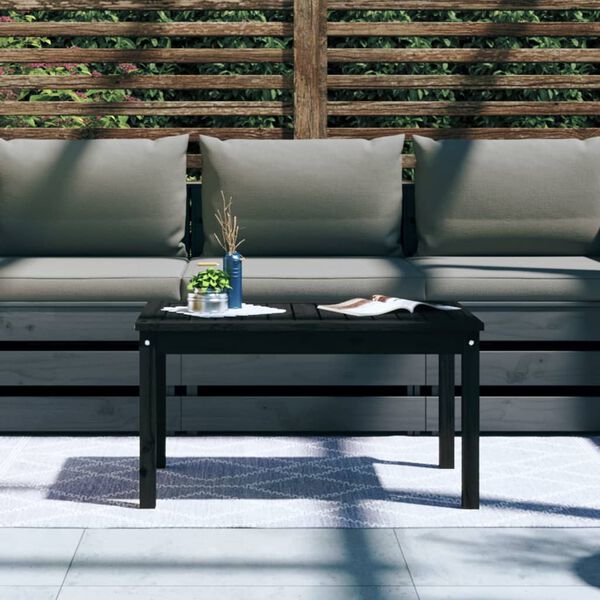 vidaXL Table de jardin noir 82,5x50,5x45 cm bois massif de pin