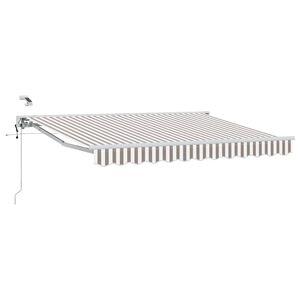 vidaXL Auvent r&eacute;tractable &eacute;lectrique Gris clair et blanc 3 x 2,5 m