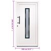 vidaXL Porte d'entr&eacute;e Blanc 108x208 cm PVC