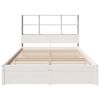 vidaXL Lit bibliothèque sans matelas blanc 140x190 cm bois pin massif