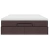 VidaXL Cadre de lit ottoman avec matelas marron fonc&eacute; 140x190 cm tissu