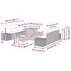 vidaXL Ensemble de canap&eacute; de jardin 9 pcs Beige Poly rotin
