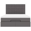VidaXL Cadre de lit ottoman avec matelas gris 140x200 cm similicuir