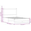 vidaXL Cadre de lit en m&eacute;tal sans matelas ch&ecirc;ne sonoma 107x203 cm