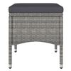 vidaXL Jeu de chaise et tabouret de jardin 4 pcs Résine tressée Gris