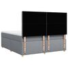 vidaXL Sommier &agrave; lattes de lit avec matelas Gris clair 180x200cm Tissu