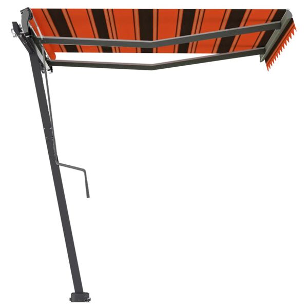 vidaXL Auvent manuel r&eacute;tractable sur pied 300x250 cm Orange et marron