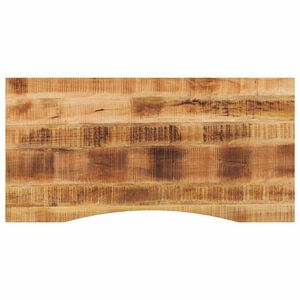 vidaXL Dessus de bureau avec courbe 120x50x2,5 cm manguier massif brut