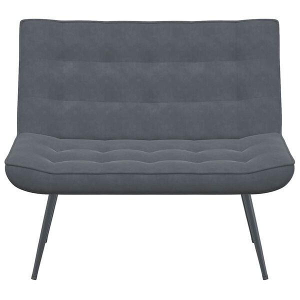 vidaXL Banc gris foncé 110x74x84 cm velours