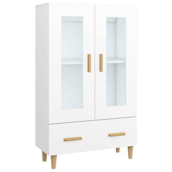vidaXL Buffet haut Blanc 70x31x115 cm Bois d'ing&eacute;nierie