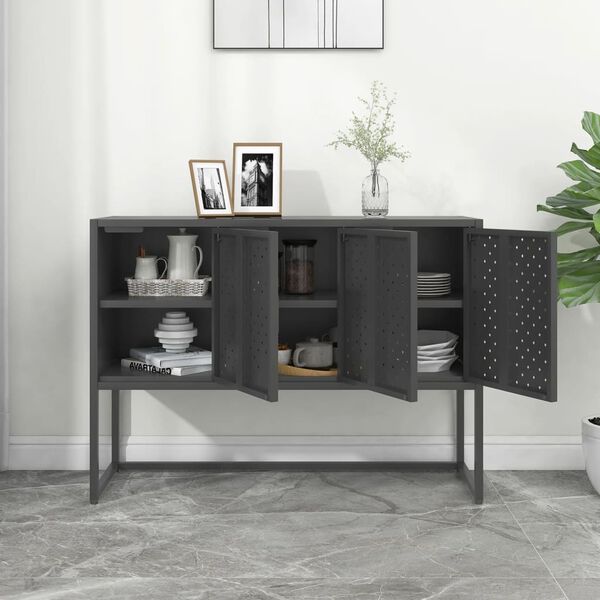 vidaXL Buffet Anthracite 105x35x75 cm Acier