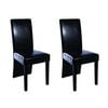 vidaXL Chaises &agrave; manger lot de 2 noir similicuir