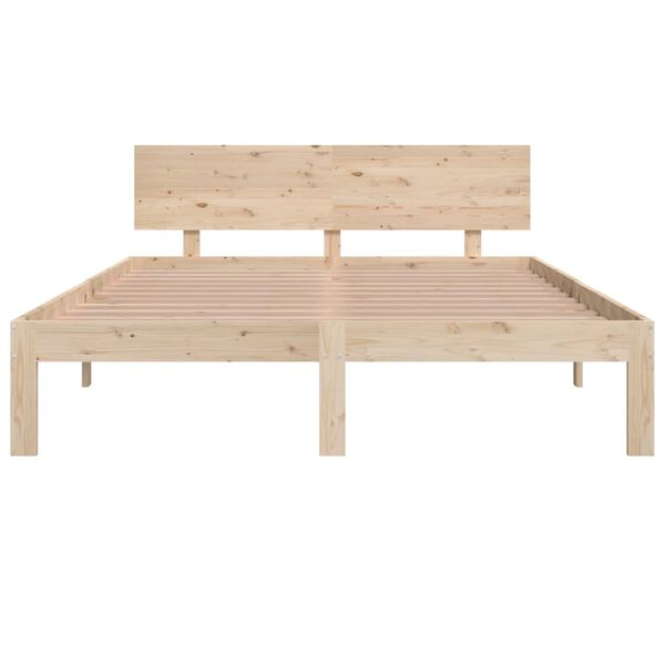 vidaXL Cadre de lit sans matelas bois de pin massif 140x190 cm
