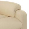 vidaXL Fauteuil de massage inclinable Cr&egrave;me Tissu