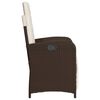 vidaXL Chaise inclinable de jardin repose-pied marron r&eacute;sine tress&eacute;e