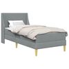 vidaXL Cadre de lit avec matelas Gris clair 90 x 200 cm Polyester