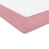 vidaXL Sommier &agrave; lattes de lit avec matelas et LED rose 140x210 cm velours