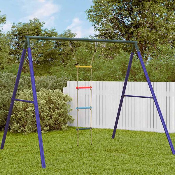 vidaXL &Eacute;chelle de corde pour enfants avec 4 &eacute;chelons multicolore