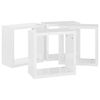 vidaXL &Eacute;tag&egrave;res cube murales 4 pcs Blanc brillant 30x15x30 cm