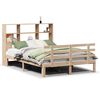 vidaXL Lit biblioth&egrave;que sans matelas 140x190 cm bois de pin massif