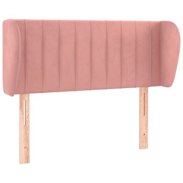 vidaXL T&ecirc;te de lit avec oreilles Rose 103x23x78/88 cm Velours