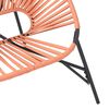 vidaXL Chaise œuf de jardin noir et orange résine tressée