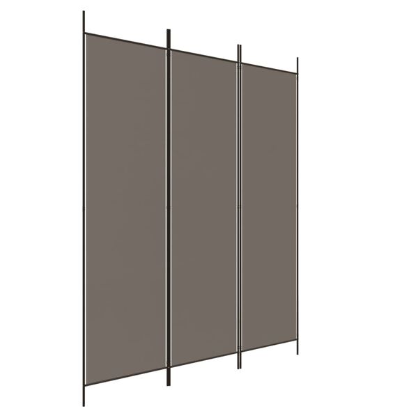 vidaXL Cloison de s&eacute;paration 3 panneaux Anthracite 150x220 cm Tissu