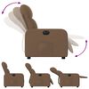 vidaXL Fauteuil inclinable &eacute;lectrique Marron Tissu