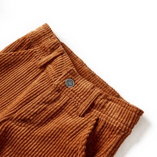 Pantalons pour enfants velours c&ocirc;tel&eacute; cognac 128